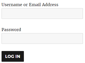 screenshot showing a user login form created by the WordPress Login Form plugin