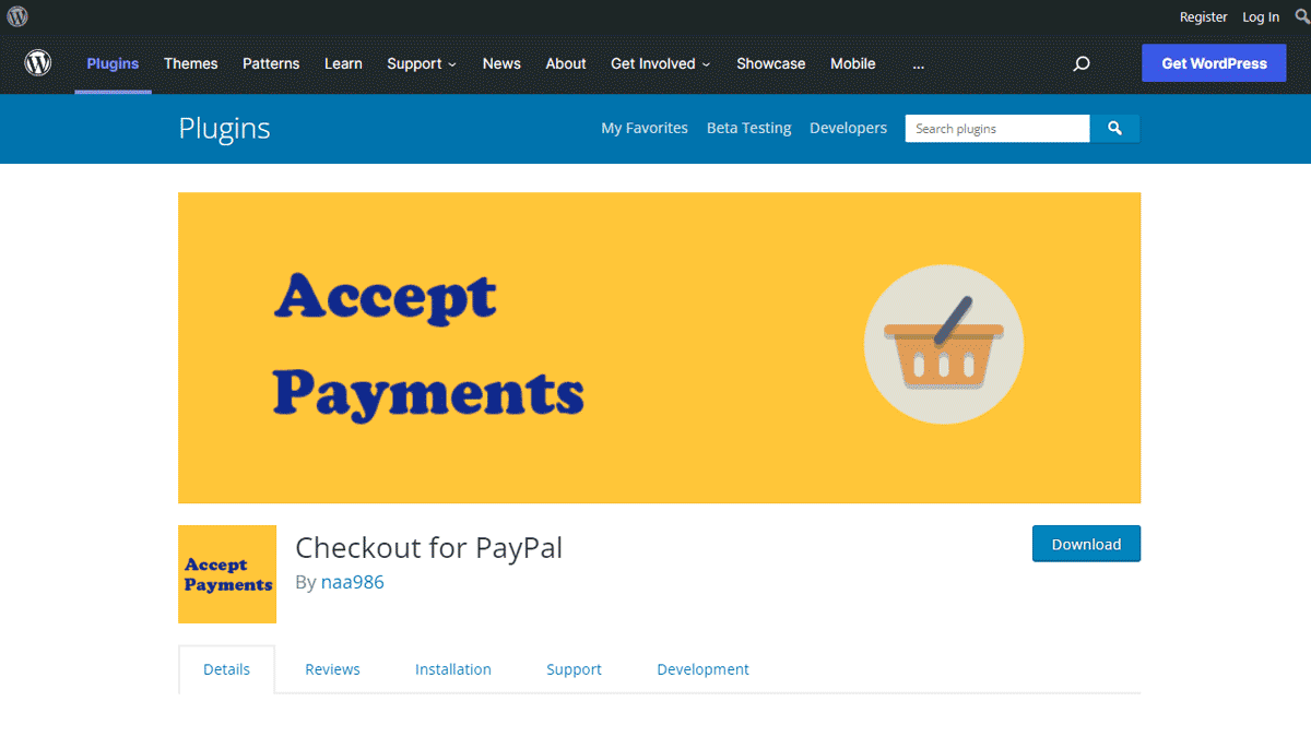 checkout for paypal wordpress plugin