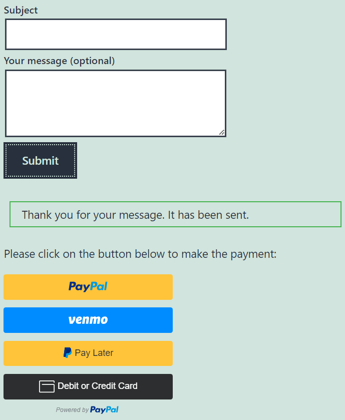 checkout for paypal button integration with contact form 7 plugin